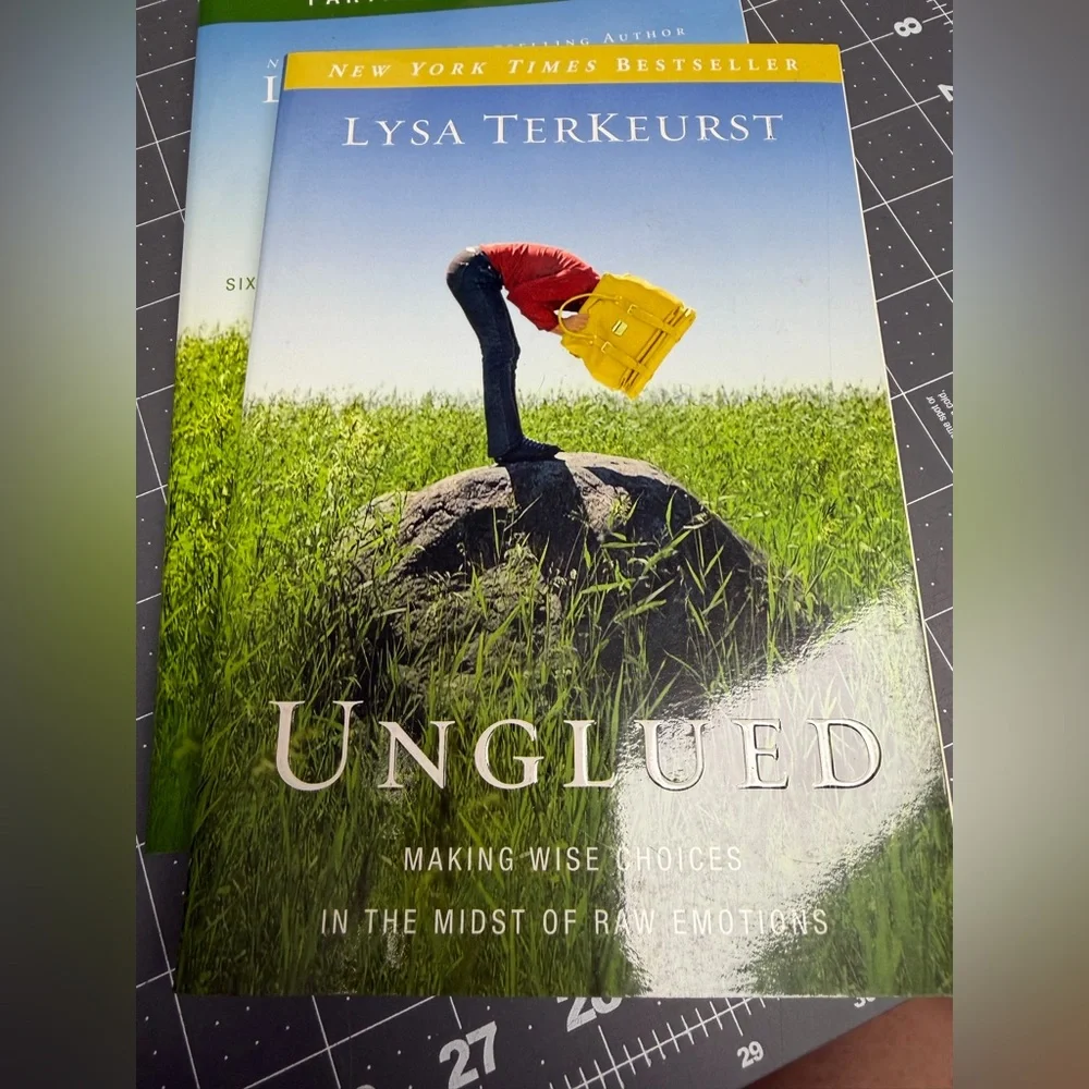 Unglued Book and Participants Guide by Lysa TerKeurst Bible Study set of 2